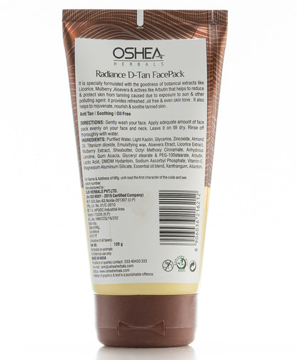 OSHEA FACE PACK DE TAN