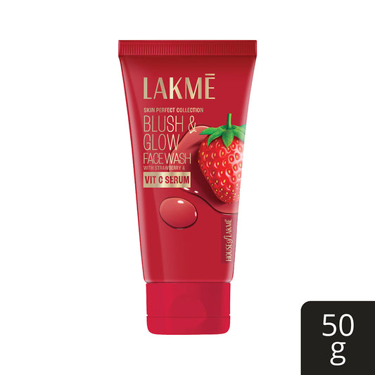 LAKME BLUSH & GLOW STRAWBERRY CREAM FACE WASH 50G