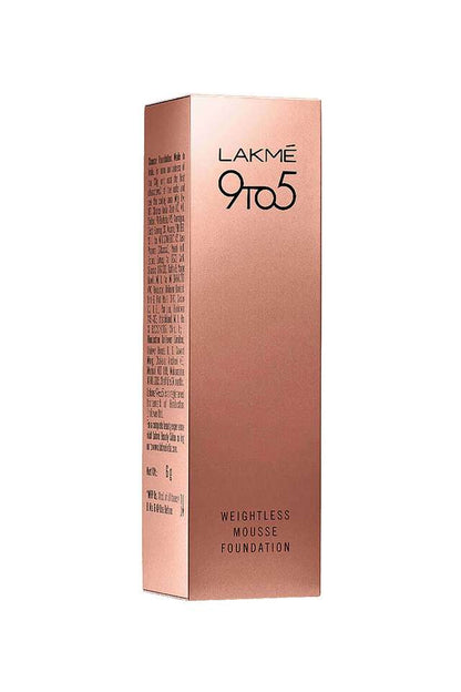 LAKME 9TO5 FOUNDATION WEIGHTLESS MOSSE 02 BEIGE VANILLA 6 G