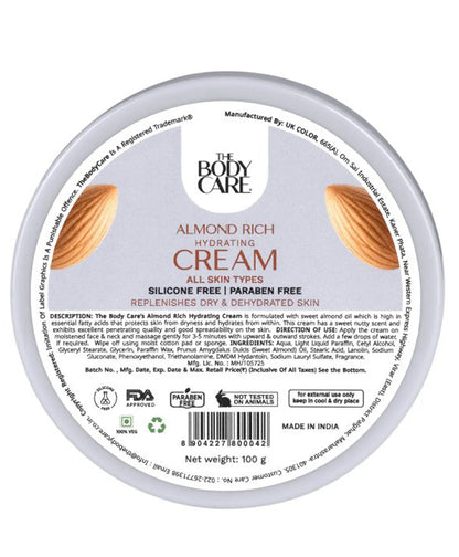 THE BODY CARE MASSAGE CREAM ALMOND 100 GRM