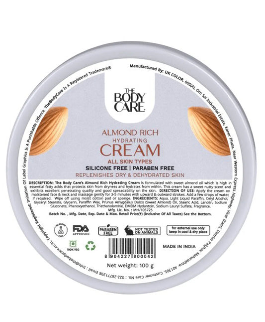 THE BODY CARE MASSAGE CREAM ALMOND 100 GRM