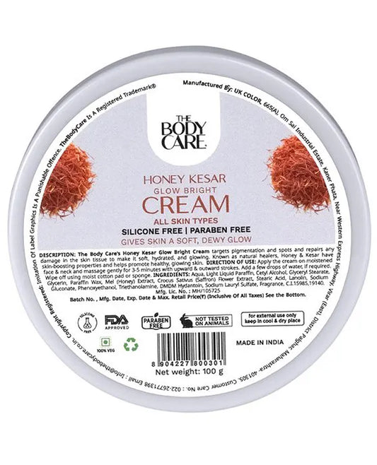 बॉडी केयर मसाज क्रीम हनी केसर 100 ग्राम 