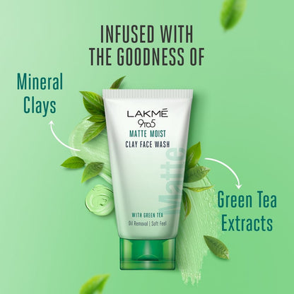 LAKME 9TO5 FACE WASH GREEN TEA CLAY 50G