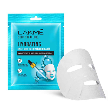 LAKME SHEET MASK HYDRATING WITH 95% PURE HYALURONIC ACID 25ML