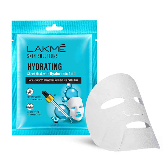 LAKME SHEET MASK HYDRATING WITH 95% PURE HYALURONIC ACID 25ML