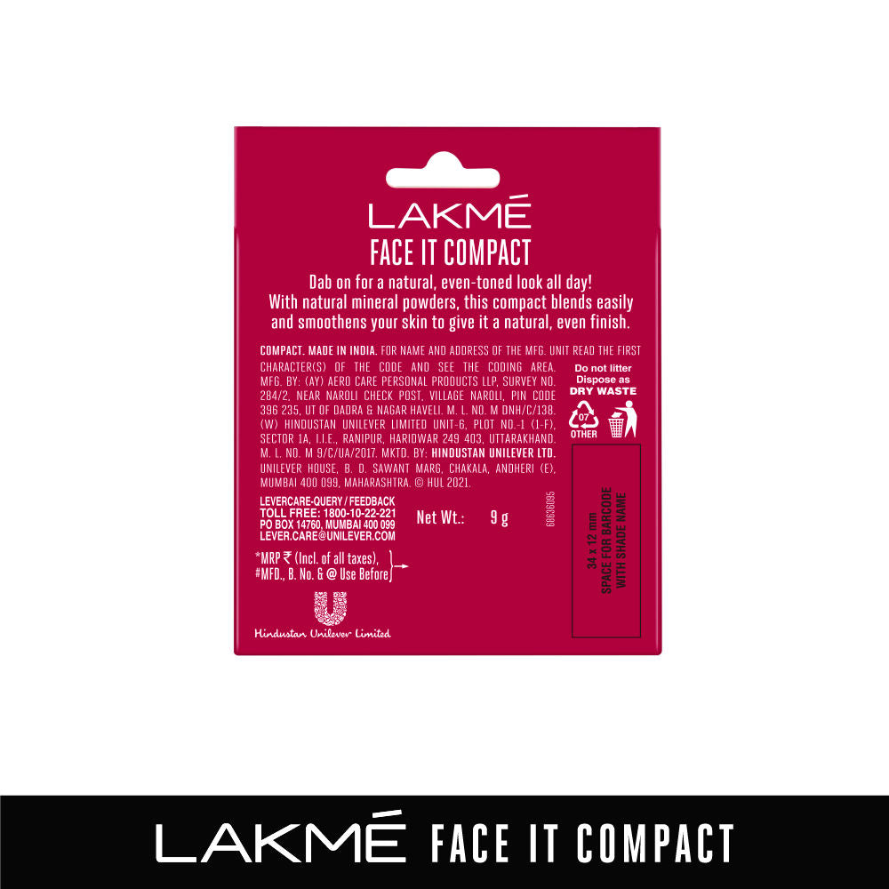 LAKME COMPACT FACE IT NATURAL MARBLE 9 G