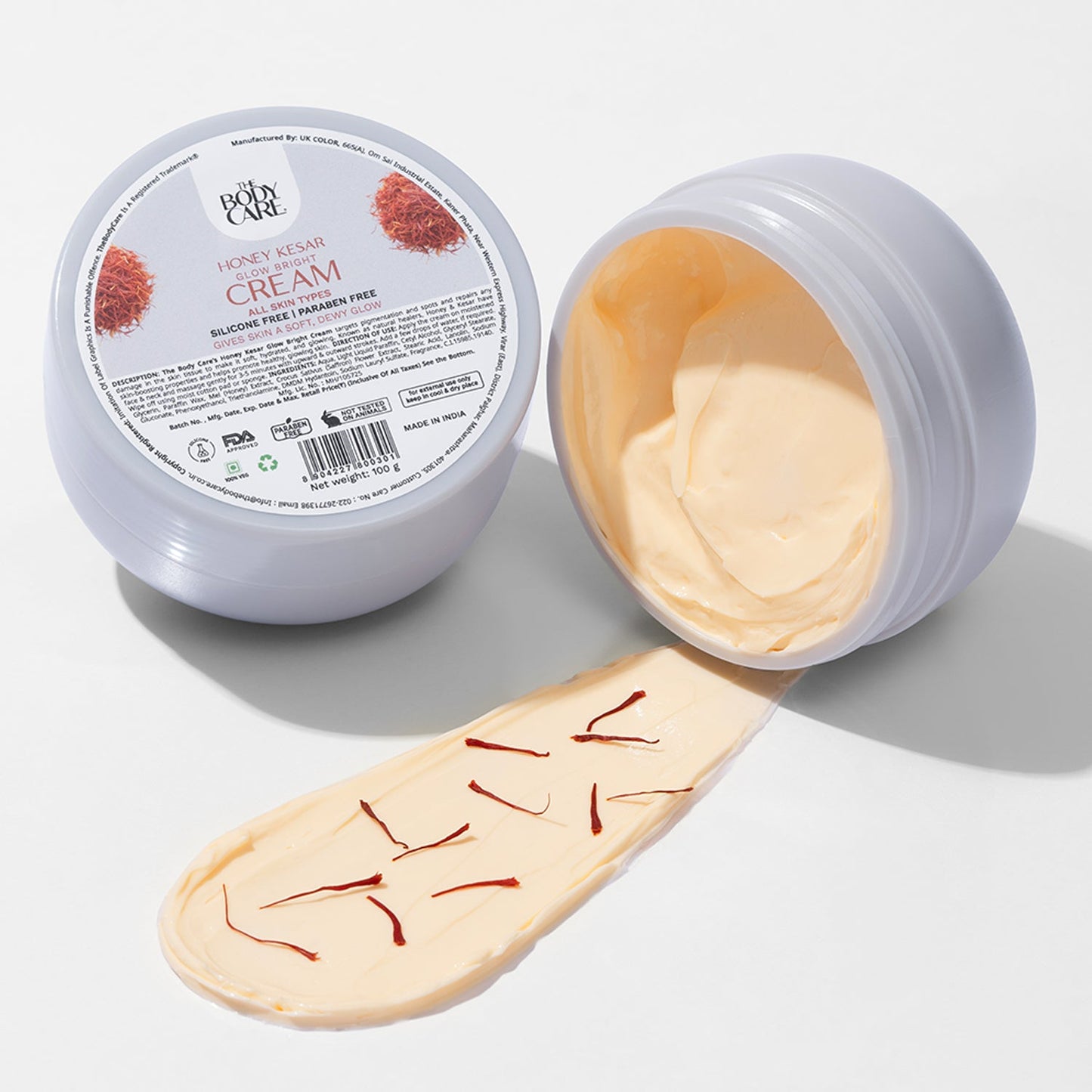 बॉडी केयर मसाज क्रीम हनी केसर 500 ग्राम