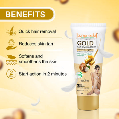 ARYANVEDA GOLD HAIR REMOVER CREAM 60GM