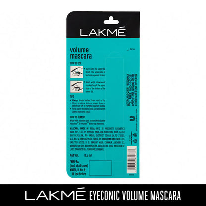 LAKME EYECONIC MASCARA VOLUME DEEP BLACK