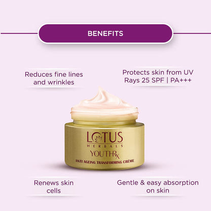 LOTUS HERBALS YOUTH RX ANTI AGEING DAY CREAM 10 G