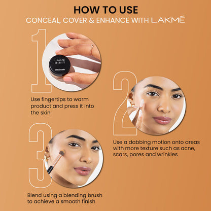 LAKME ABSOLUTE CONCEALER CREAM 30 CINNAMON