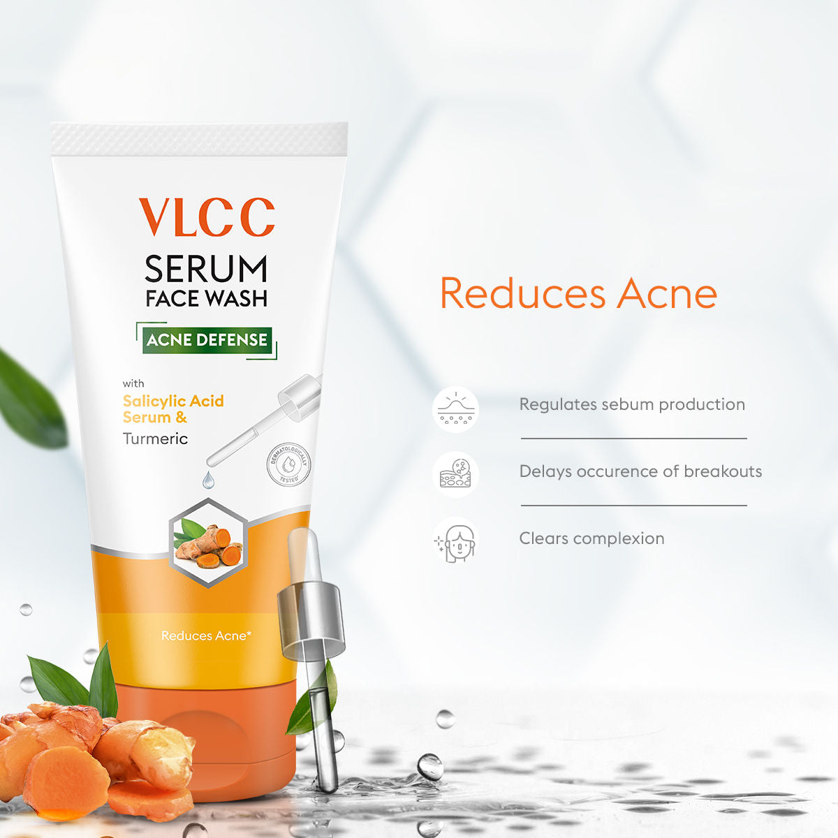 VLCC SERUM FACE WASH ACNE DEFENSE TURMERIC 50ML