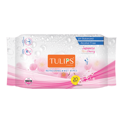 TULIPS WET WIPES JAPANUY 20 PC