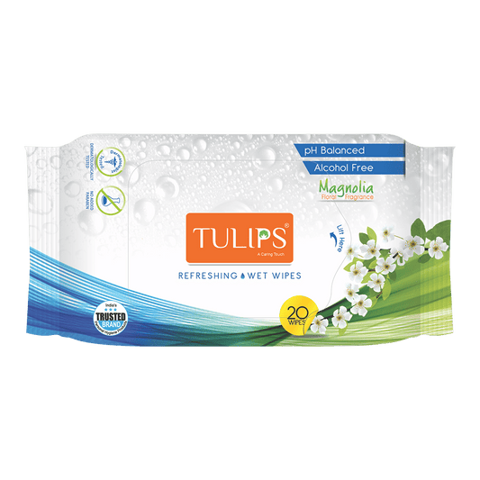 TULIPS WET WIPES MAGNOLIA UY/ 20 PC