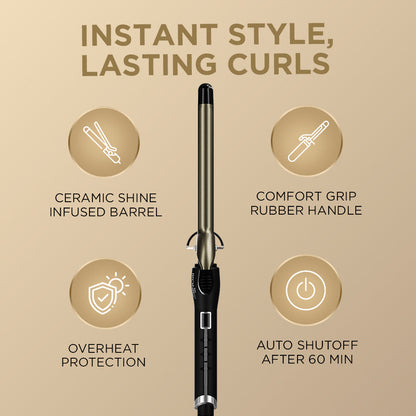 IKONIC PROFESSIONAL HAIR TONG CURLING CT 16 BLACK