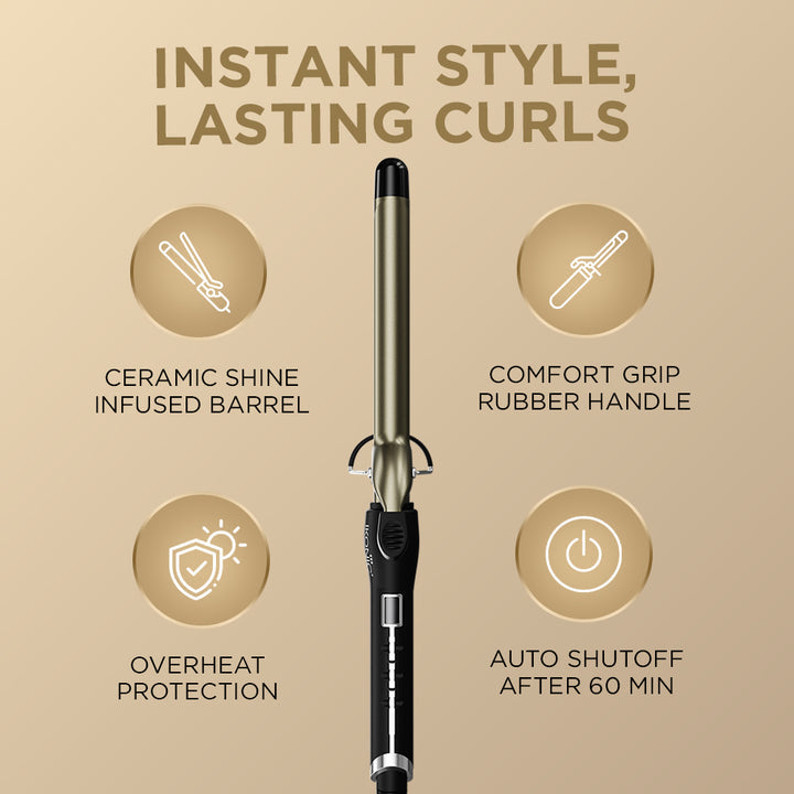 IKONIC PROFESSIONAL HAIR TONG CURLING CT 22 BLACK