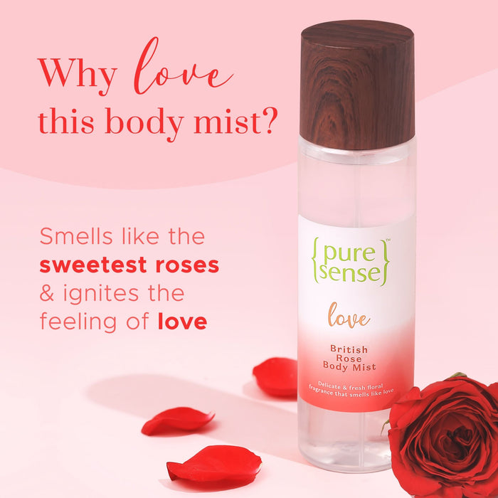 PURE SENSE BODY MIST BRITISH ROSE 150ML