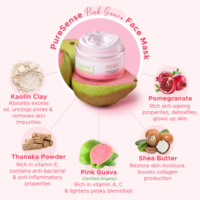 PURE SENSE FACE MASK PINK GUAVA