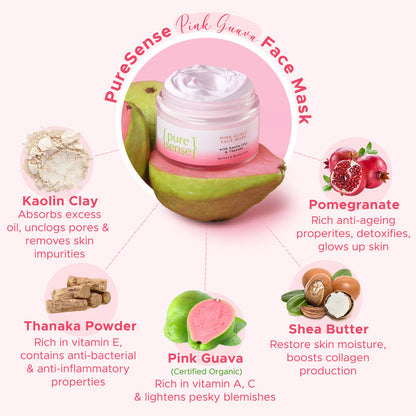 PURE SENSE FACE MASK PINK GUAVA