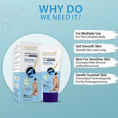 ARYANVEDA DIAMOND HAIR REMOVER CREAM 60GM