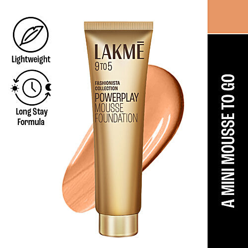 LAKME 9TO5 FOUNDATION WEIGHTLESS MOUSSE 01 ROSE IVORY 6G