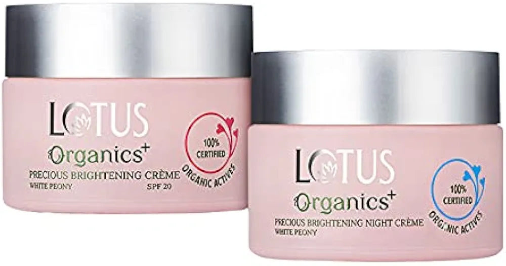 LOTUS ORGANICS PRECIOUS BRIGHTENING DAY NIGHT CREAM COMBO