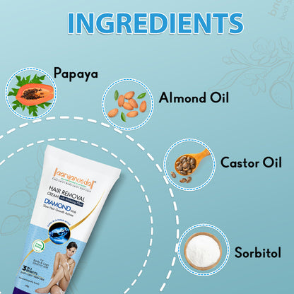 ARYANVEDA DIAMOND HAIR REMOVER CREAM 60GM