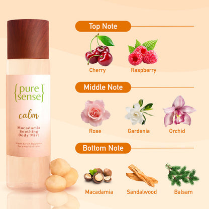 PURE SENSE BODY MIST MACADAMIA 150ML