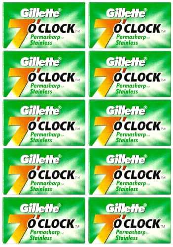 GILLETTE 7 O CLOCK GREEN 10 BLADES