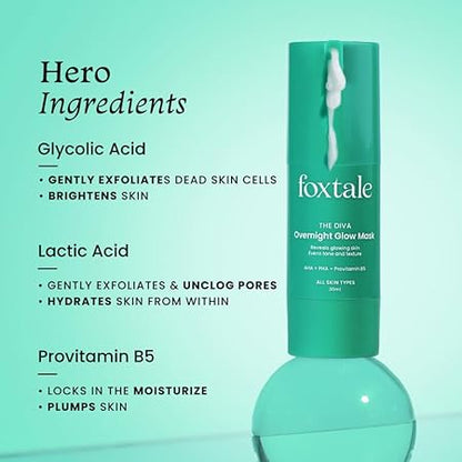 FOXTALE THE DIVA OVERNIGHT GLOW MASK 30ML