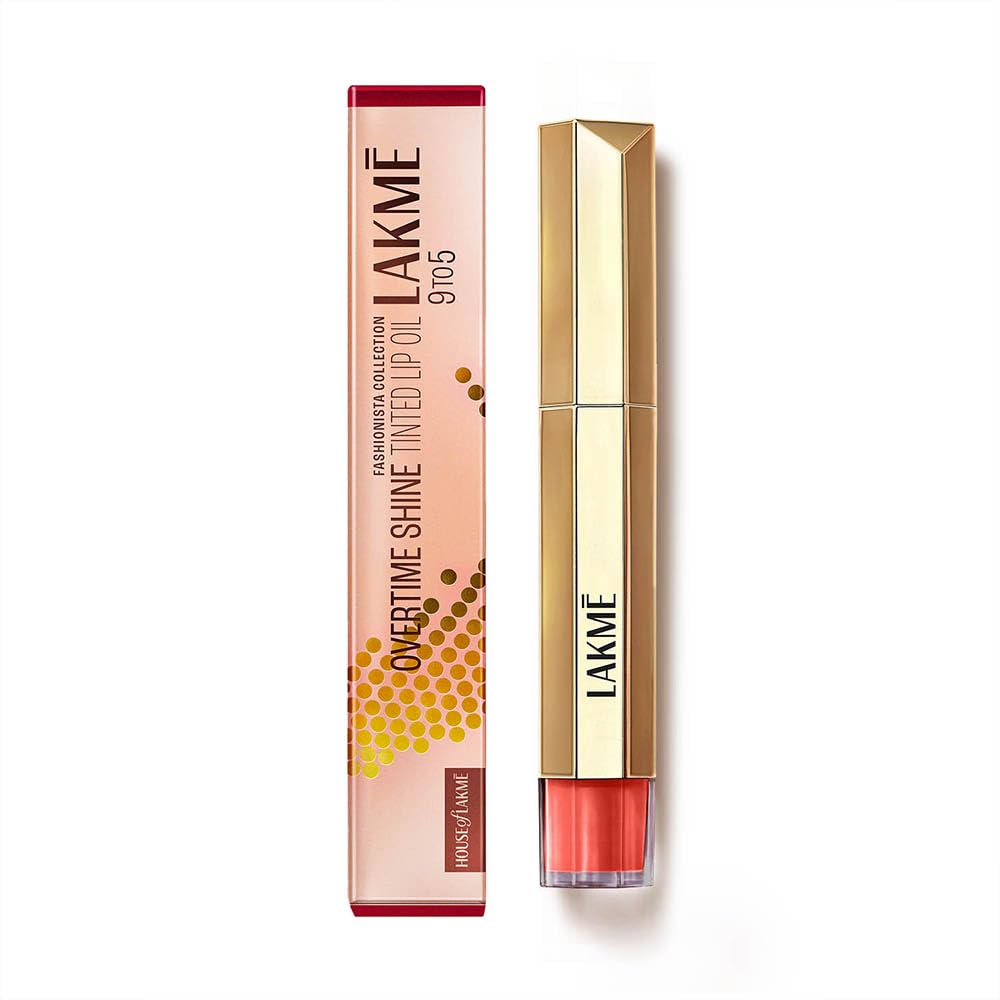 LAKME 9TO5 OVERTIME SHINE TINTED LIP OIL BRICK ROUGE 5.3ML