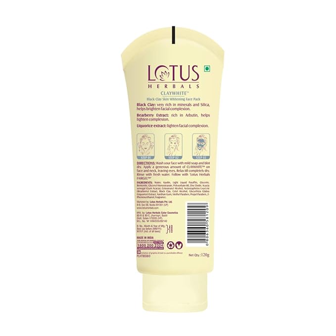 LOTUS HERBALS FACEPACK CLAYWHITE 120 GRM