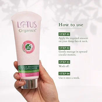 LOTUS ORGANICS PRECIOUS BRIGHTENING EXFOLIATOR 50GM