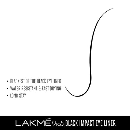 LAKME 9TO5 EYELINER BLACK IMPACT 3.5 ML