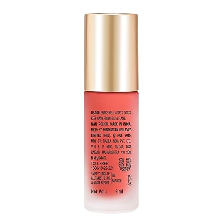 LAKME 9TO5 POWERPLAY INSTA MANICURE NAIL N8 CORAL CLOUD 6ML