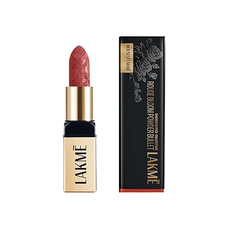 LAKME ROUGE BLOOM POWDER BULLET LIPSTICK 201 NUDE NECTAR 4G