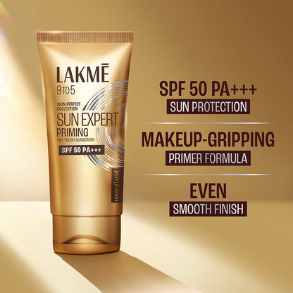 LAKME 9TO5 SUN EXPERT PRIMING SPF 50+++ 50G