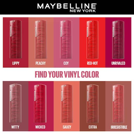 MAYBELLINE LIPSTICK LIQUID SUPER STAY VINYL INK 25 RED HOT