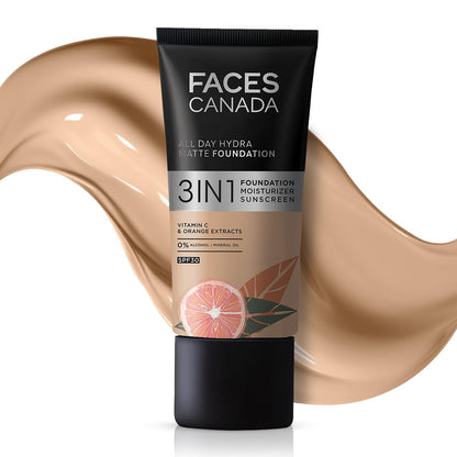 FACES FOUNDATION 3IN1 022 MEDIUM NATURAL 25ML