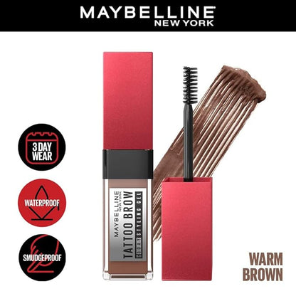 MAYBELLINE EYE BROW GEL 3D TATTOO WARM BROWN