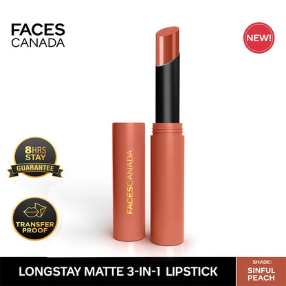 FACES LIPSTICK 3IN1 MATTE 05 SINFUL PEACH