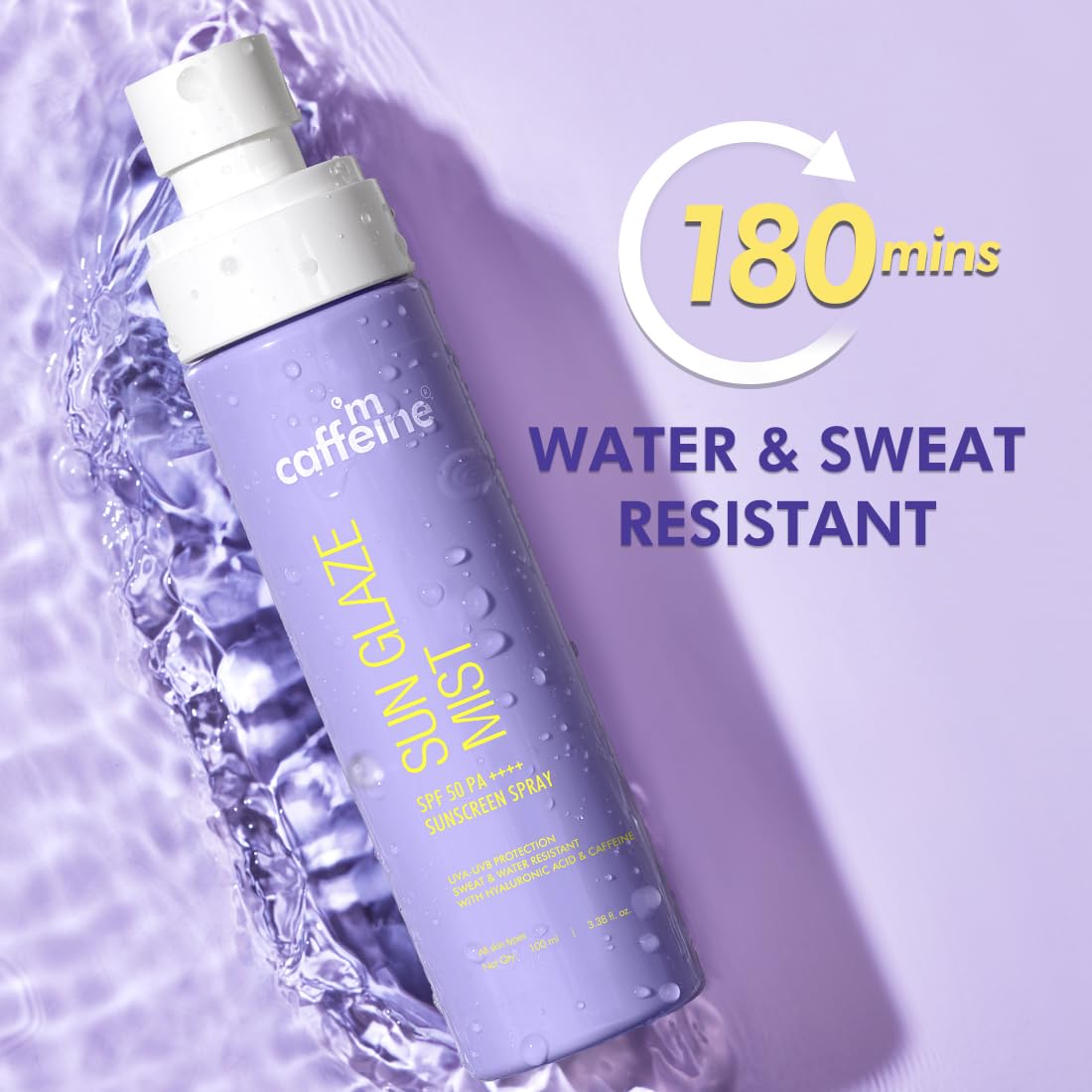 MCAFFEINE SUNSCREEN SPRAY SUN GAZE MIST SPF 50PA++++ 100ML