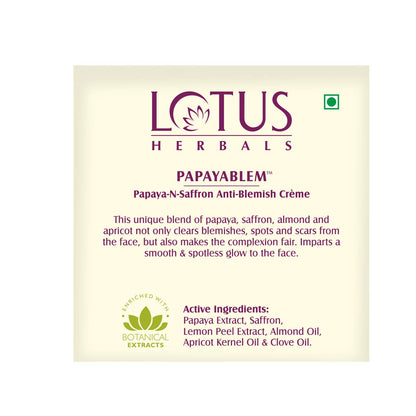 LOTUS HERBALS CREAM PAPAYABLEM 250 GRM