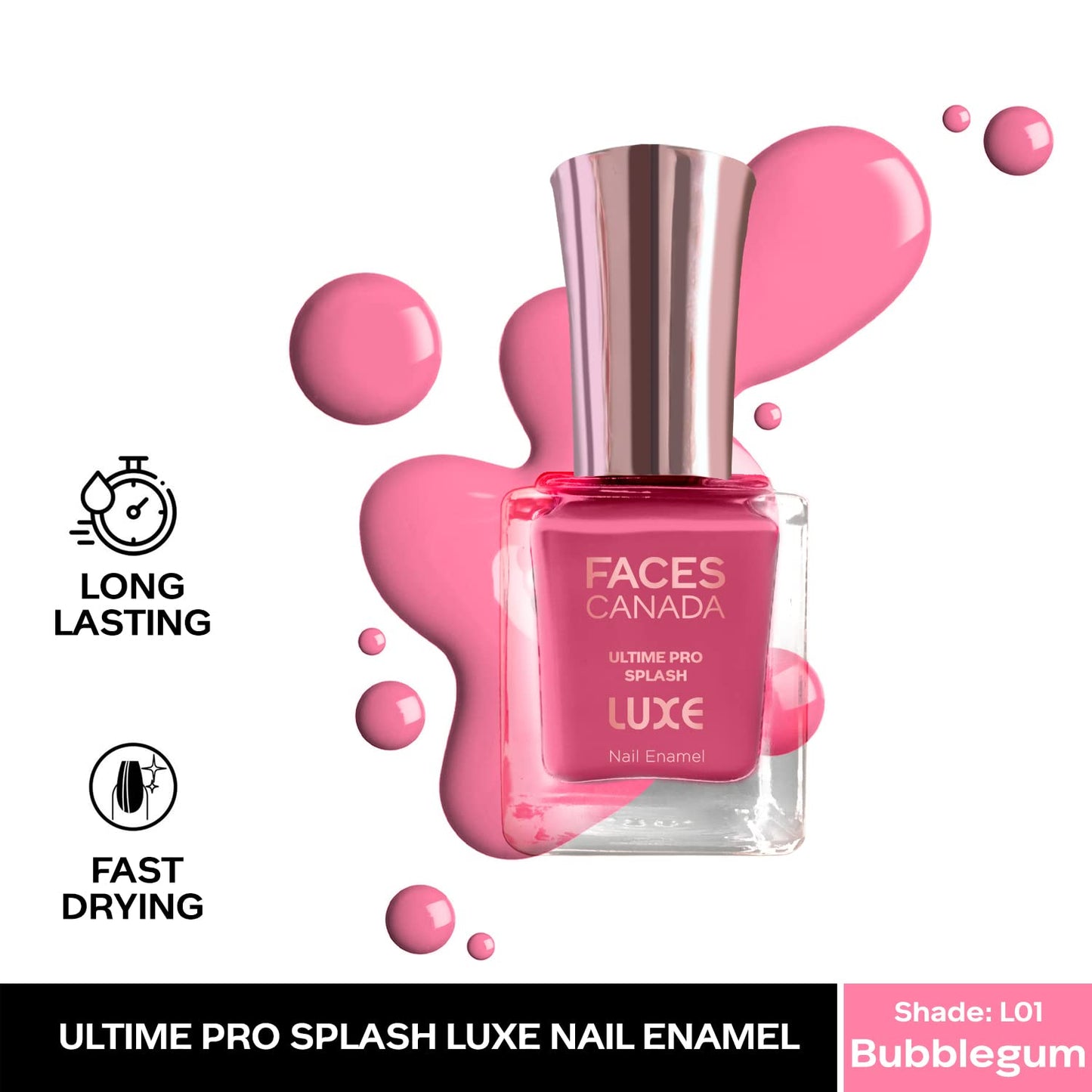 FACES NAIL PAINT L01 BUBBLEGUM 12ML