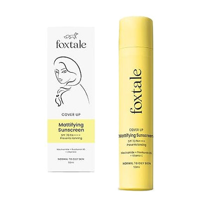 FOXTALE COVER UP MATTIFYING SUNSCREEN SPF 70 PA++++ 50ML