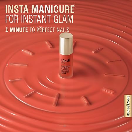 LAKME 9TO5 POWERPLAY INSTA MANICURE NAIL N8 CORAL CLOUD 6ML