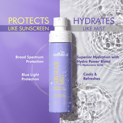 MCAFFEINE SUNSCREEN SPRAY SUN GAZE MIST SPF 50PA++++ 100ML