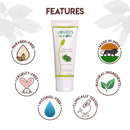 JOVEES ANTI ACNE PIMPLE CREAM 60GRM