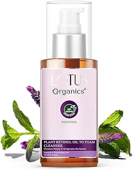 LOTUS ORGANICS PLANT RETINOL OIL TO FOAM CLEANSER 100GM