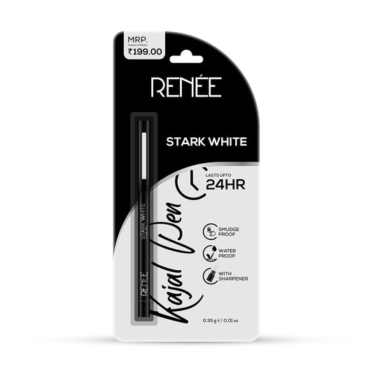 RENEE KAJAL PEN WITH SHARPENER STARK WHITE 0.35G